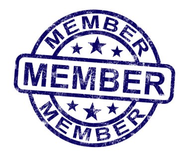 Member Stamp Shows Membership Registration And Subscribing clipart