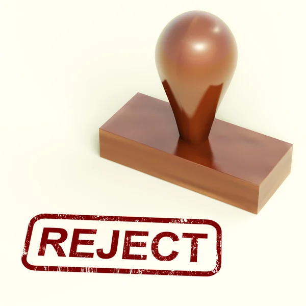 Rejeter le timbre indiquant le rejet refusé ou le refus — Photo