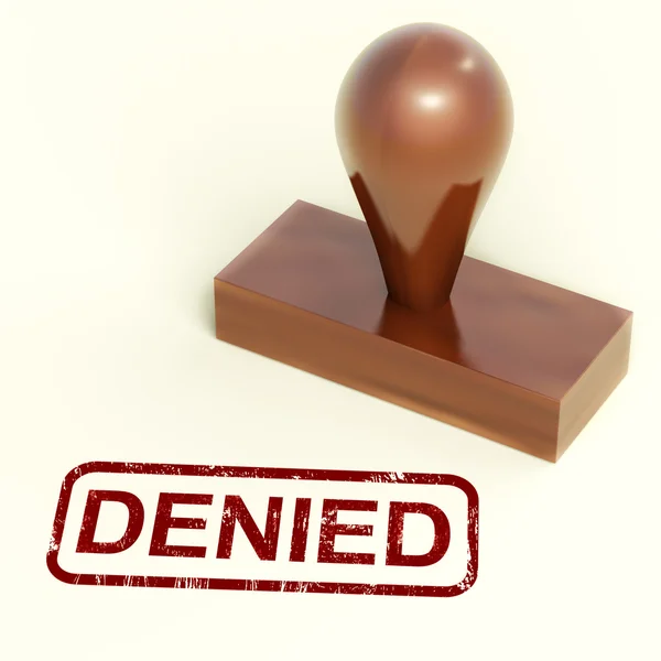 Denied Stamp Showing Rejection Or Refusing — Stock Photo, Image