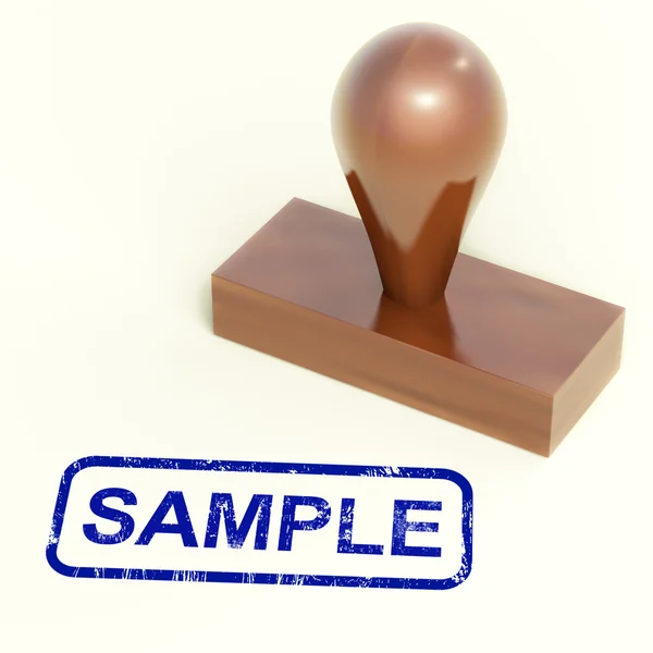Sample Stamp Shows Examples Symbol Or Taste — Stock Photo, Image