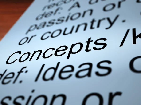 Zbliżenie definicji pojęcia pomysłów lub wynalazku — Zdjęcie stockowe