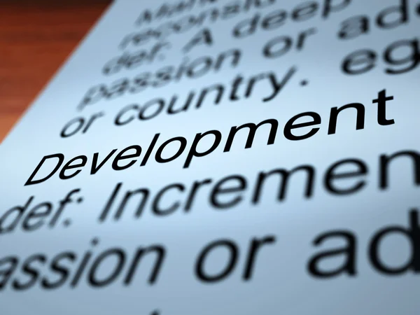 Definizione dello sviluppo Primo piano Miglioramento — Foto Stock