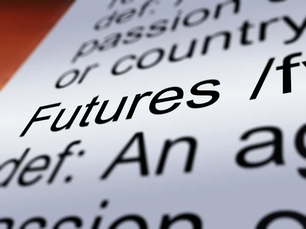 Futures Definizione Avvicinamento Mostrando Contratto Avanzato — Foto Stock