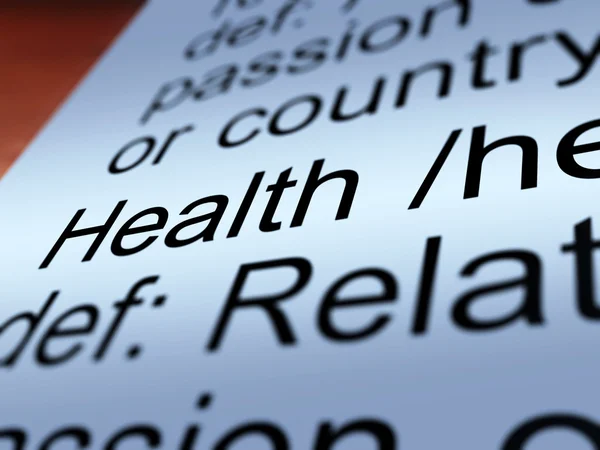 Definición de Salud Primer plano Mostrando Bienestar o Saludable — Foto de Stock