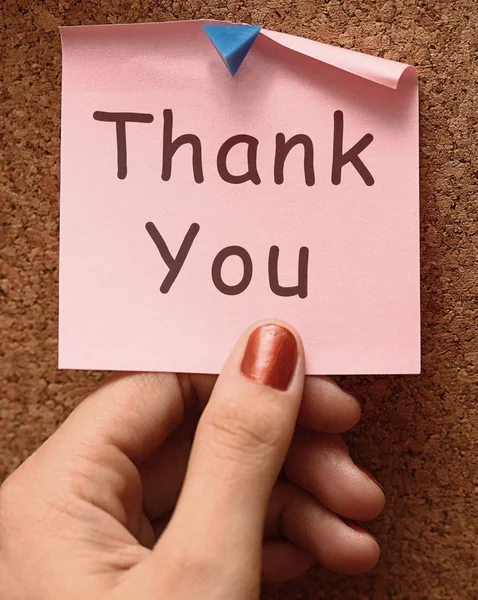 Thank You Note As Thanks Message — Stock Photo, Image