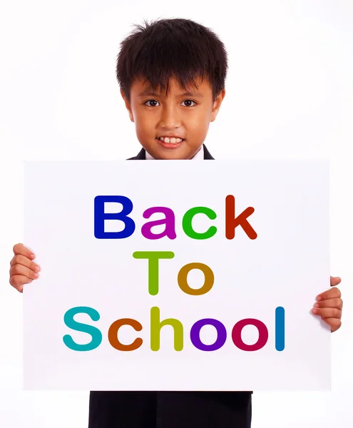 Tillbaka till skolan tecken som symbol för utbildning — Stockfoto