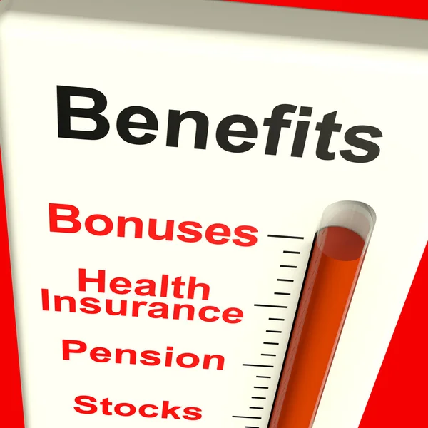 Vantaggi Misuratore che mostra bonus vantaggi o ricompense — Foto Stock