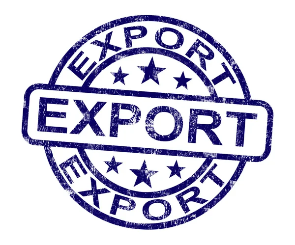 Export stempel met wereldwijde distributie — Stockfoto