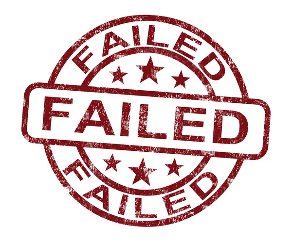 Failed Stamp Showing Reject Or Failure — Stock Photo, Image