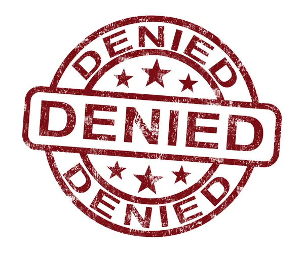 Denied Stamp Showing Rejection Or Refusal — Stock Photo, Image