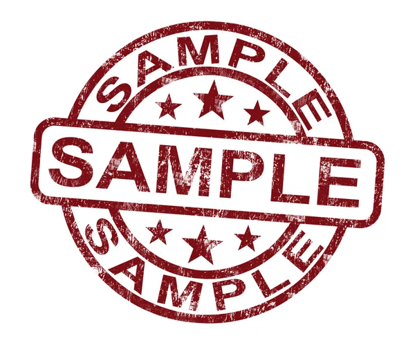 Selo de amostra mostra exemplo de símbolo ou gosto — Fotografia de Stock