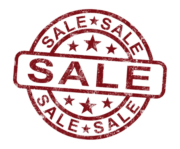 Sale Stamp Showing Promotion And Reduction — Stock Photo, Image