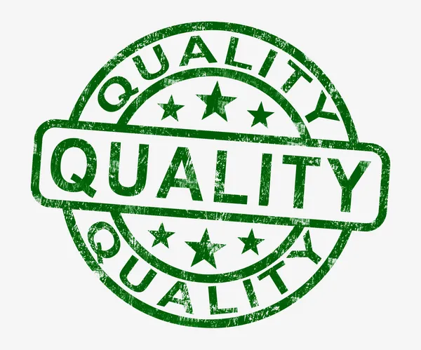Selo de qualidade mostrando excelente produto — Fotografia de Stock