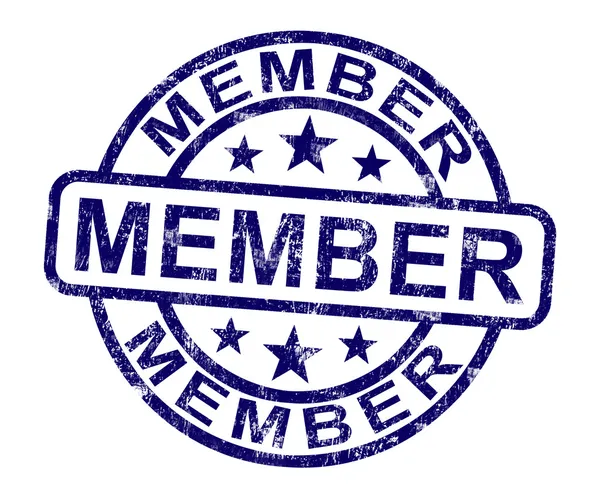 Lid stempel toont lidmaatschap registratie en een abonnement — Stockfoto