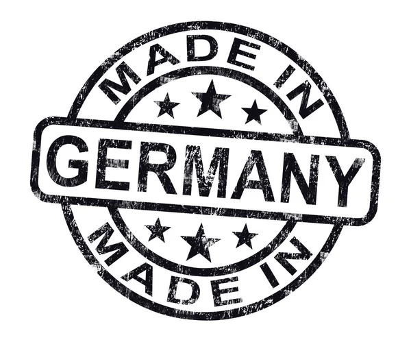 Made In Germany Stamp Shows German Product Or Produce — Stock Photo, Image