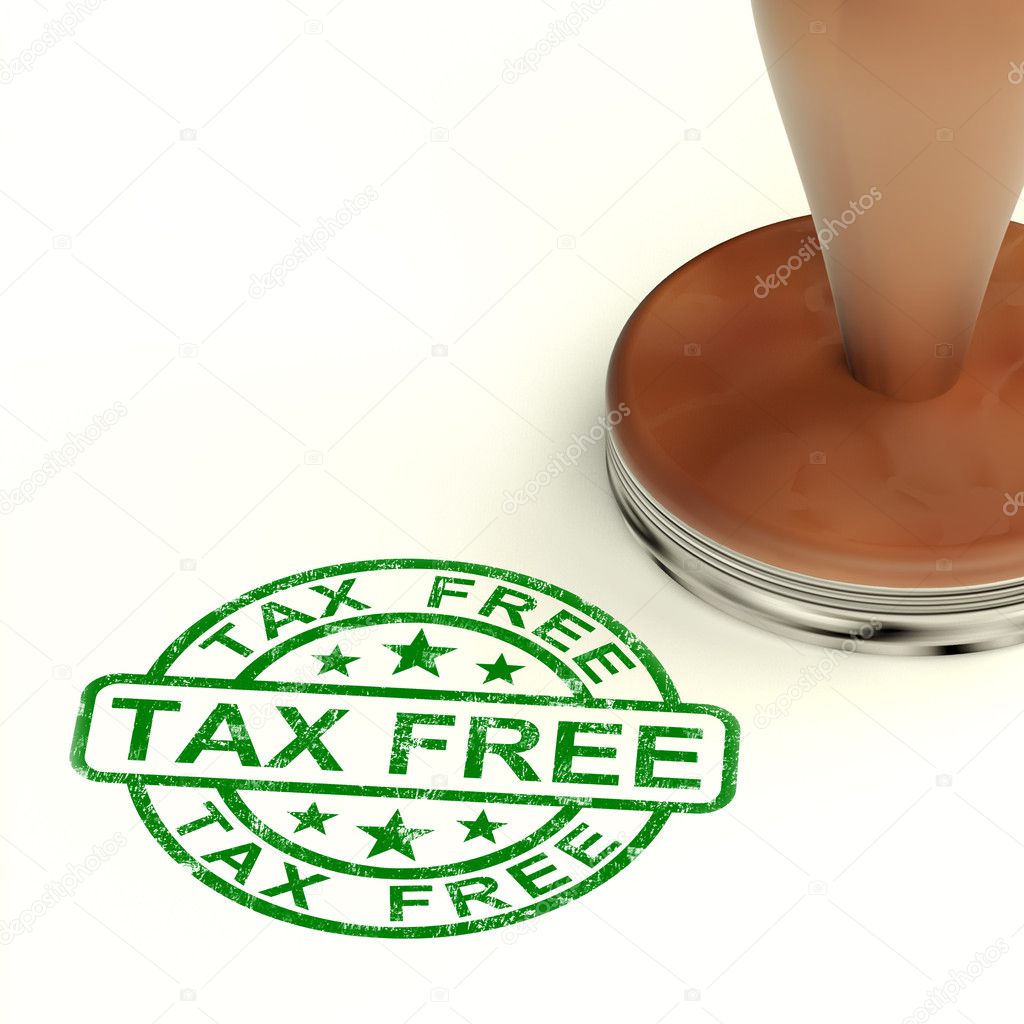 Tax Free Stamp Shows No Duty Or Untaxed Shopping