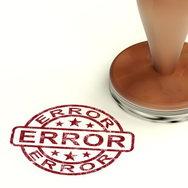 Error Stamp Shows Mistake Fault Or Defects clipart