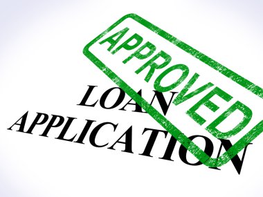 Loan Application Approved Shows Credit Agreement clipart