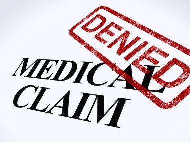 Medical Claim Denied Stamp Shows Unsuccessful Medical Reimbursem clipart