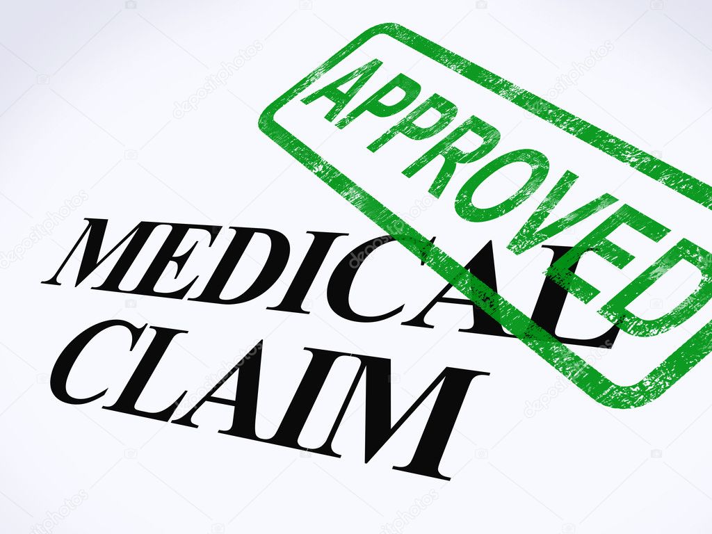 Medical Claim Approved Stamp Shows Successful Medical Reimbursem