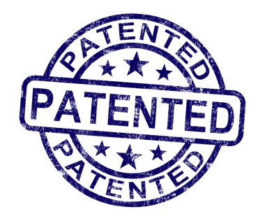 Patented Stamp Showing Registered Patent Or Trademark clipart