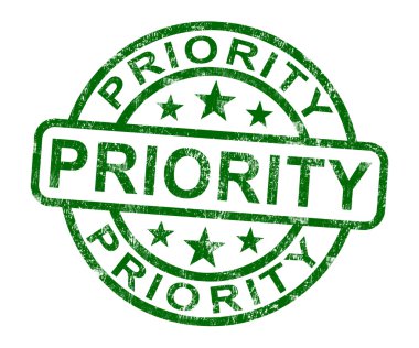 Priority Stamp Showing Rush And Urgent Service clipart