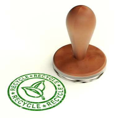 Recycle Stamp Showing Renewable And Eco friendly clipart