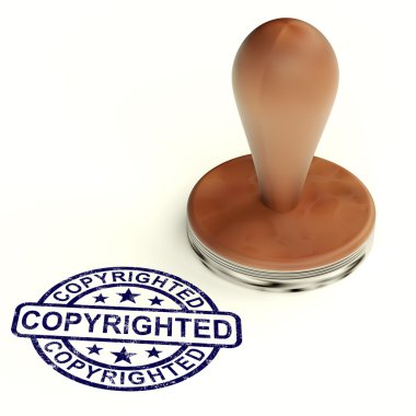 Copyrighted Stamp Showing Patent Or Trademarks clipart