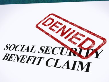 Social Security Claim Denied Stamp Shows Social Unemployment Ben clipart