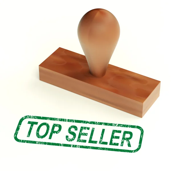 El sello de goma más vendido muestra los mejores servicios y productos —  Fotos de Stock