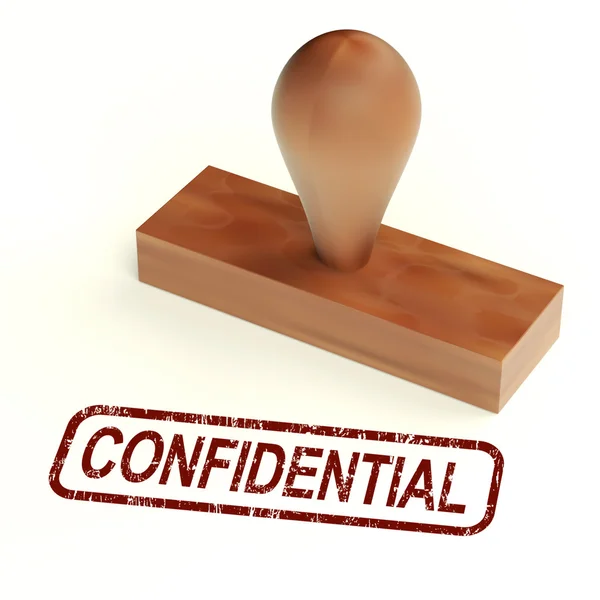 Sello de goma confidencial que muestra correspondencia privada —  Fotos de Stock