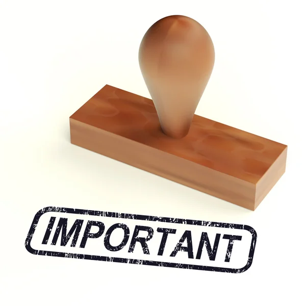 Important Rubber Stamp Shows Critical Information — Stock Photo, Image