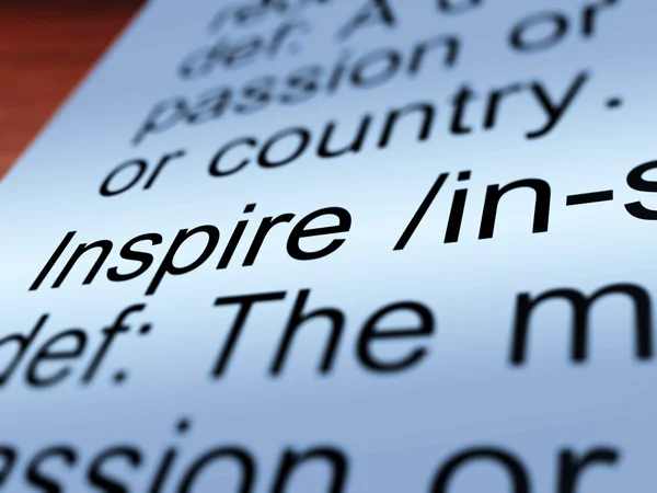 Inspire Definition Closeup Showing Encouragement — Stock Photo, Image