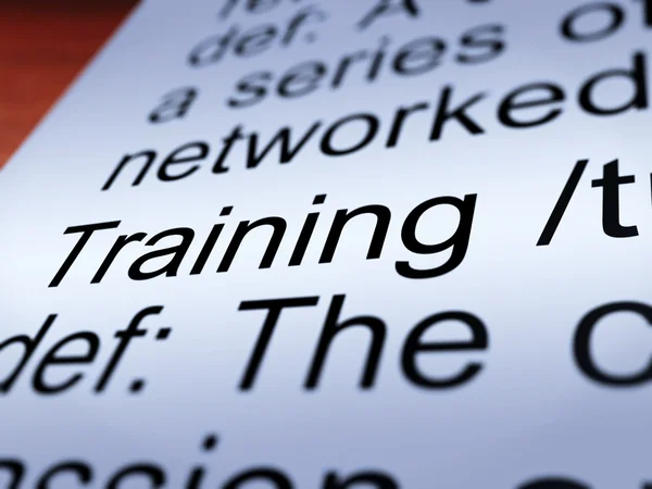 Training Definition Closeup Showing Education — Stock Photo, Image