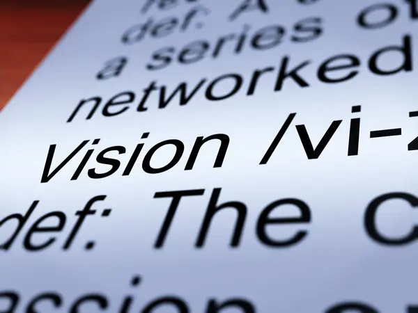 視力や目標を示すビジョン定義のクローズ アップ — ストック写真
