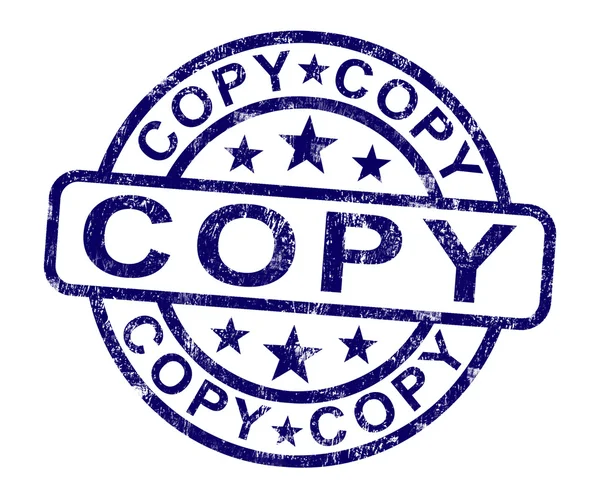 Copy Stamp Shows Duplicate Replicate Or Reproduce — Stock Photo, Image