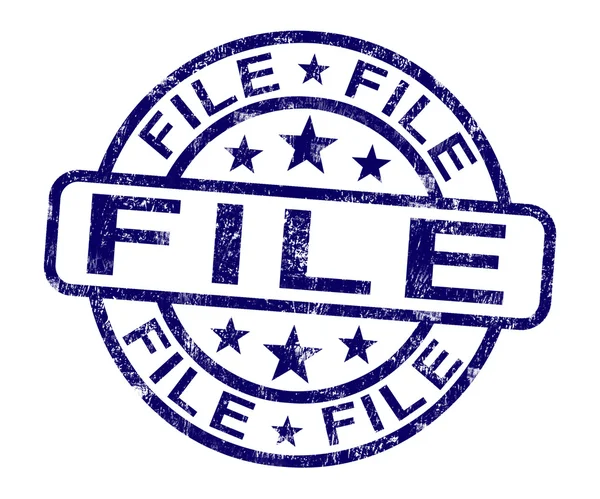 File Stamp Mostra l'organizzazione di documenti e documenti — Foto Stock
