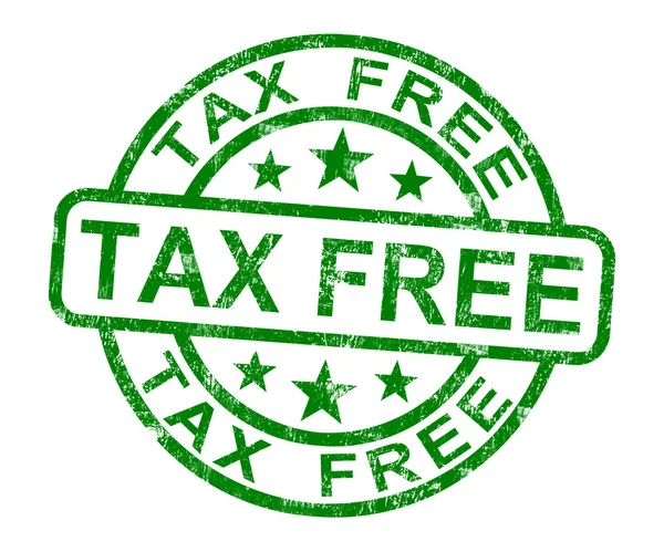 Belastingen gratis stempel toont geen plicht winkelen — Stockfoto