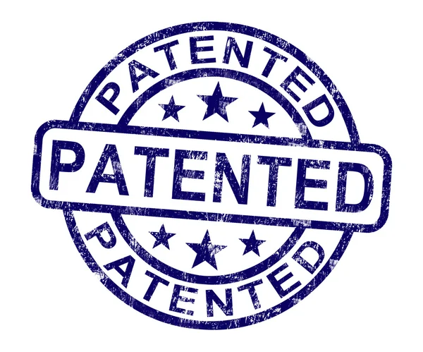 Timbre breveté indiquant un brevet ou une marque déposée — Photo