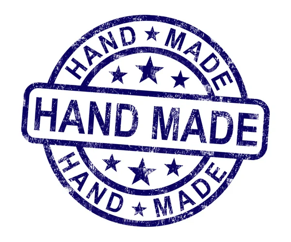 Hand Made Stamp Shows Original Handmade Artwork — Stock Photo, Image