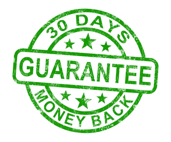 30 napos pénz-visszafizetési garanciát bélyegző — Stock Fotó