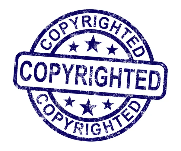 Carimbo com direitos autorais mostrando patente ou marca registrada — Fotografia de Stock