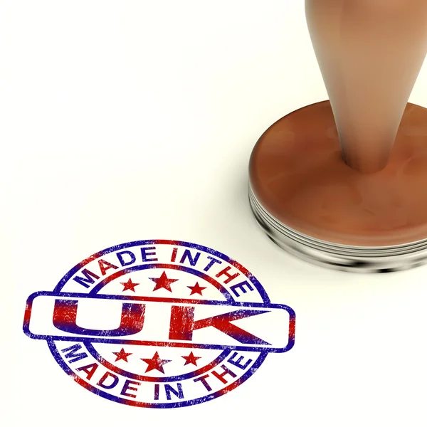 Gjort i Storbritannien stämpel visar produkten eller producera från Storbritannien — Stockfoto