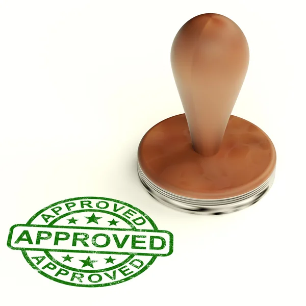 Selo aprovado mostra qualidade excelentes produtos — Fotografia de Stock