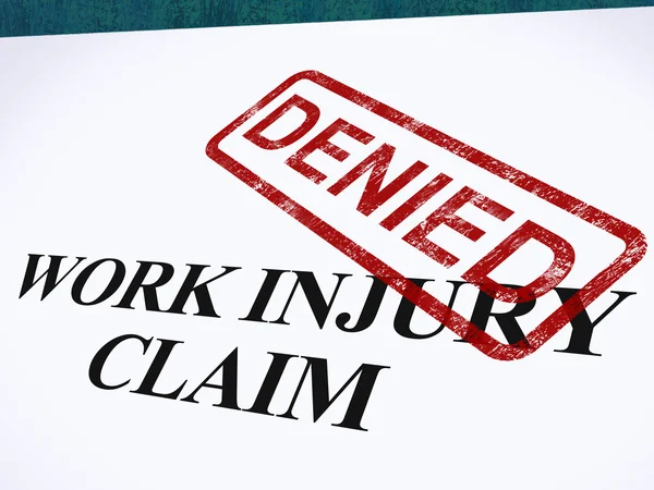 Work Injury Claim Denied Shows Medical Expenses Refused — Stock Photo, Image