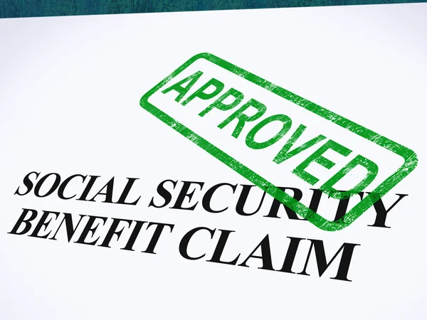 El sello aprobado por la reclamación de la Seguridad Social muestra el desempleo social B —  Fotos de Stock