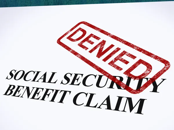 Sociale zekerheid claim geweigerd stempel toont sociale werkloosheid ben — Stockfoto