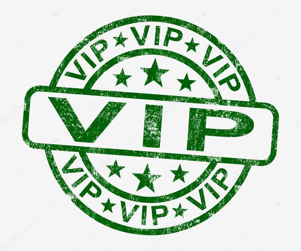 VIP Stamp Showing Celebrity Or Millionaire