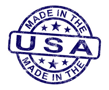 Made In Usa Stamp Shows Product Or Produce Of America clipart