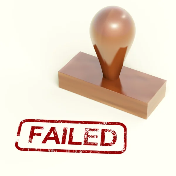 Mislukte stempel met verwerpen en mislukking — Stockfoto